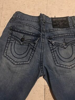 True Religion Men's Medium Blue Bootcut Denim Jeans